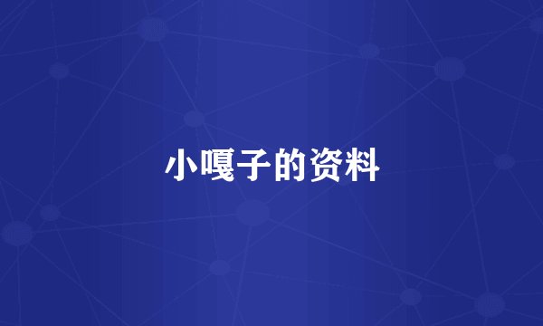 小嘎子的资料