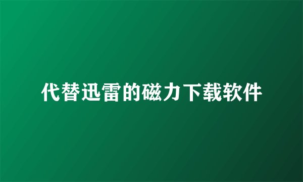 代替迅雷的磁力下载软件