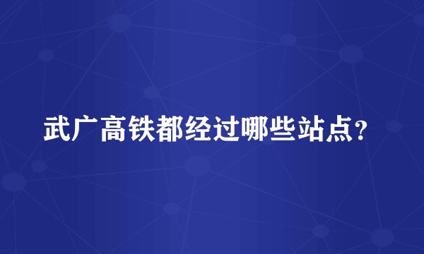 武广高铁都经过哪些站点？