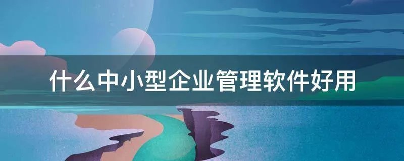 什么中小型企业管理软件好用