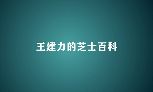 王建力的芝士百科