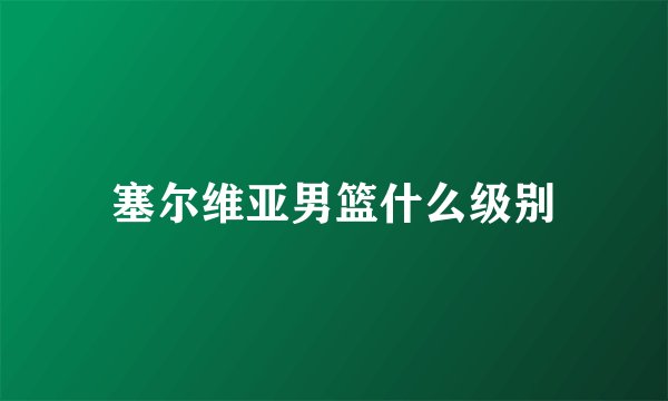 塞尔维亚男篮什么级别