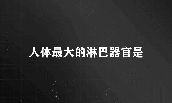人体最大的淋巴器官是