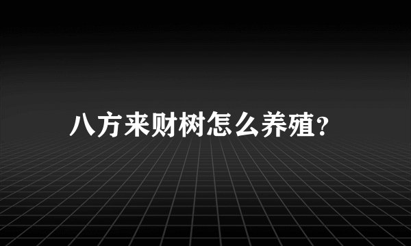 八方来财树怎么养殖?
