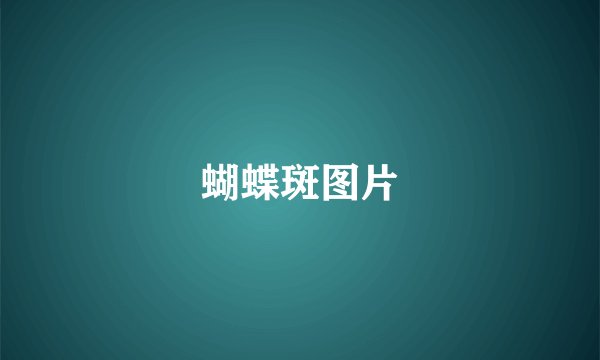 蝴蝶斑图片