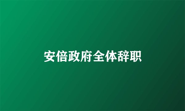安倍政府全体辞职