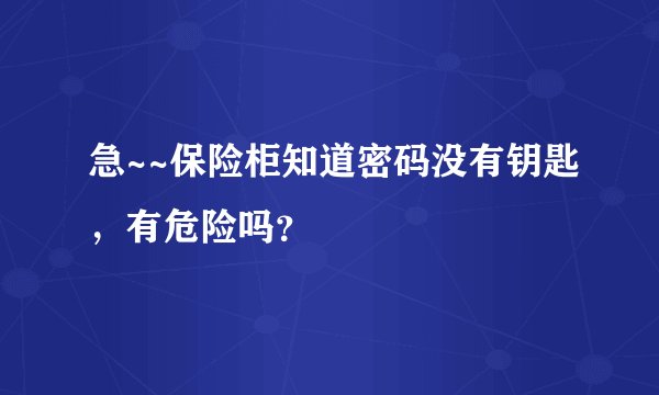 急~~保险柜知道密码没有钥匙，有危险吗？