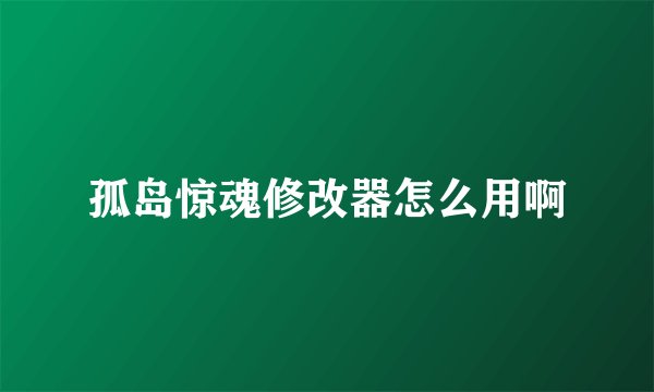 孤岛惊魂修改器怎么用啊