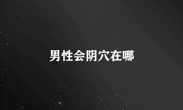 男性会阴穴在哪
