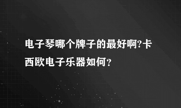电子琴哪个牌子的最好啊?卡西欧电子乐器如何？