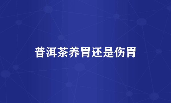 普洱茶养胃还是伤胃