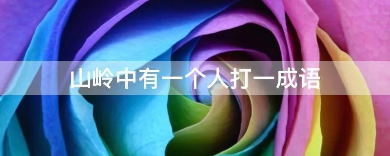 山岭中有一个人打一成语