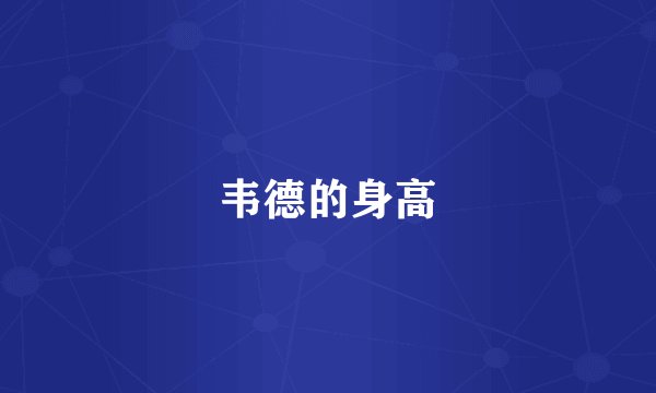 韦德的身高