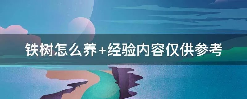 铁树怎么养 经验内容仅供参考