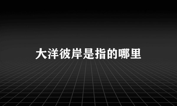 大洋彼岸是指的哪里