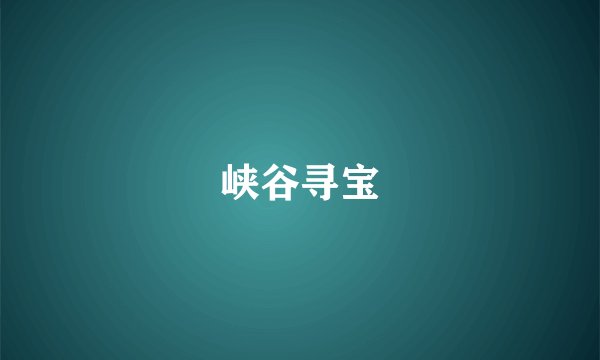 峡谷寻宝