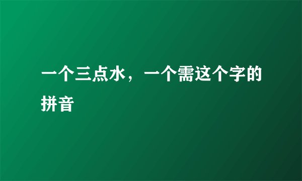 一个三点水,一个需这个字的拼音