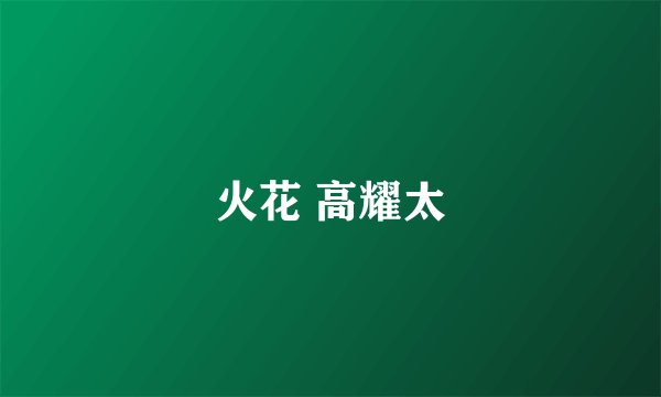 火花 高耀太