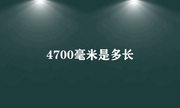 4700毫米是多长