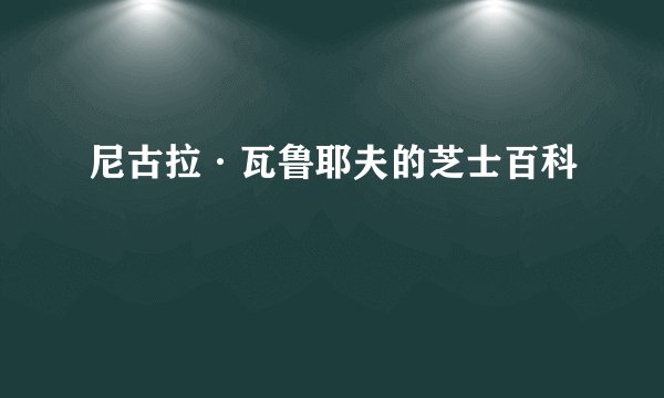 尼古拉·瓦鲁耶夫的芝士百科