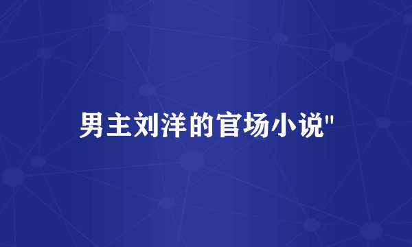 男主刘洋的官场小说