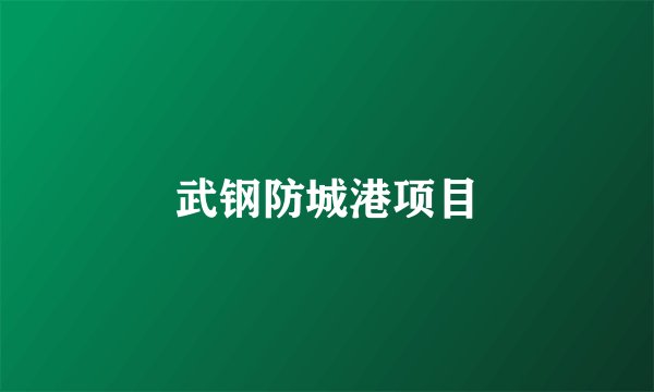 武钢防城港项目
