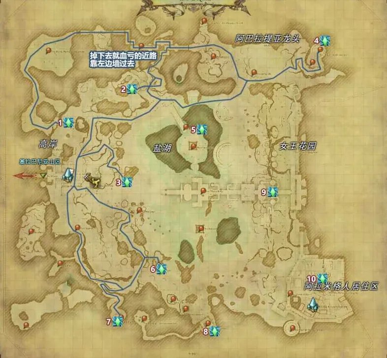 ff14基拉巴尼亚湖区风脉坐标