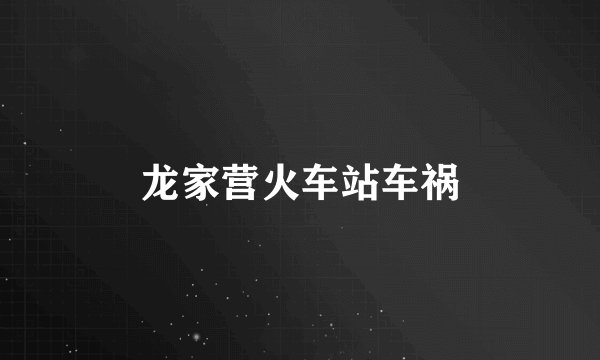 龙家营火车站车祸