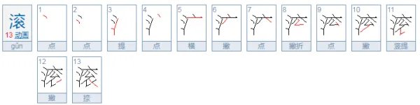 滚怎么组词