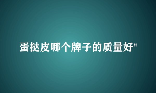 蛋挞皮哪个牌子的质量好