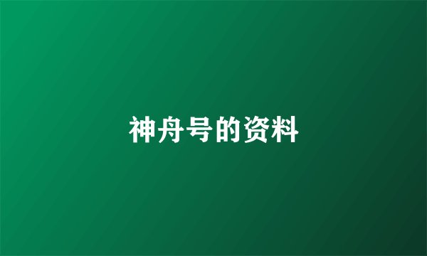 神舟号的资料