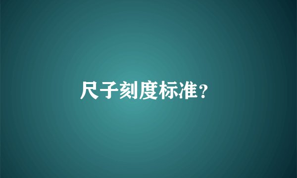 尺子刻度标准？