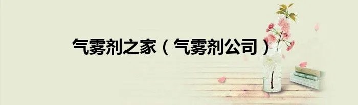 气雾剂之家(气雾剂公司)