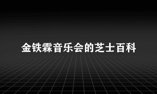 金铁霖音乐会的芝士百科