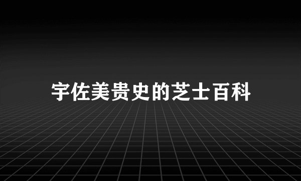 宇佐美贵史的芝士百科