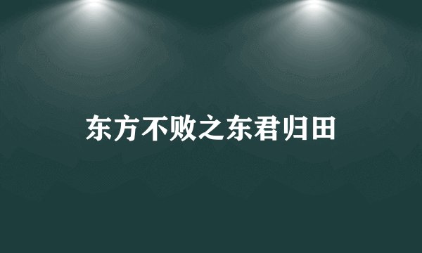 东方不败之东君归田