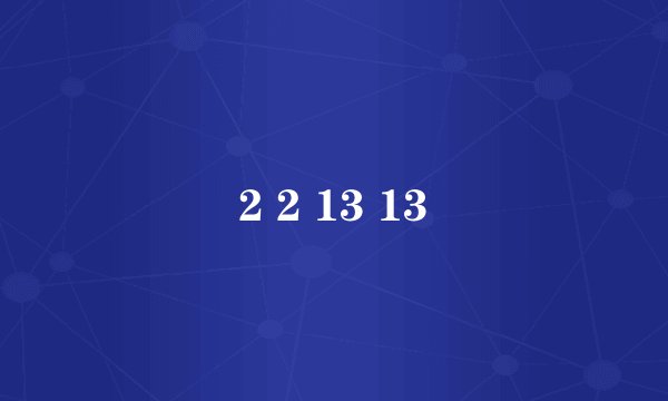2 2 13 13
