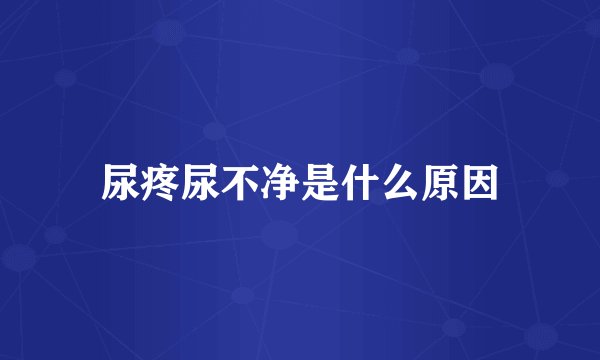 尿疼尿不净是什么原因