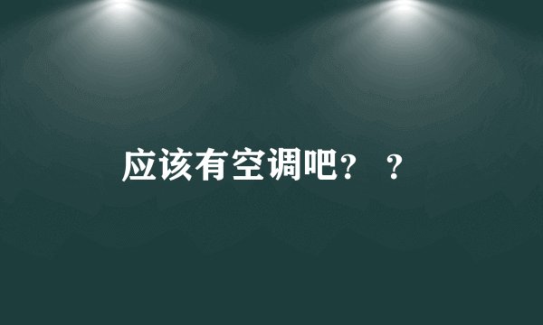 应该有空调吧? ?