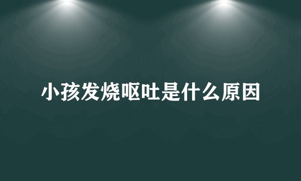 小孩发烧呕吐是什么原因