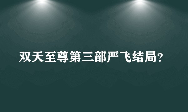 双天至尊第三部严飞结局？
