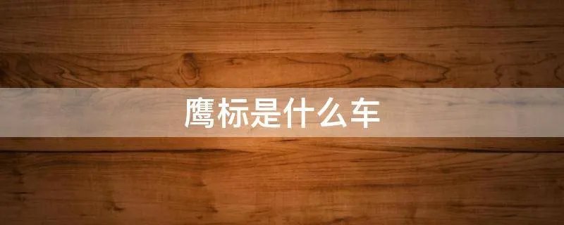 鹰标是什么车