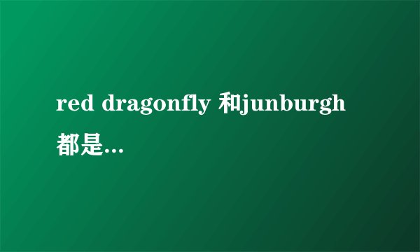 red dragonfly 和junburgh都是红蜻蜓么?