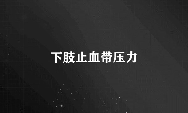下肢止血带压力