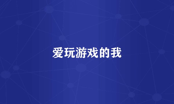 爱玩游戏的我