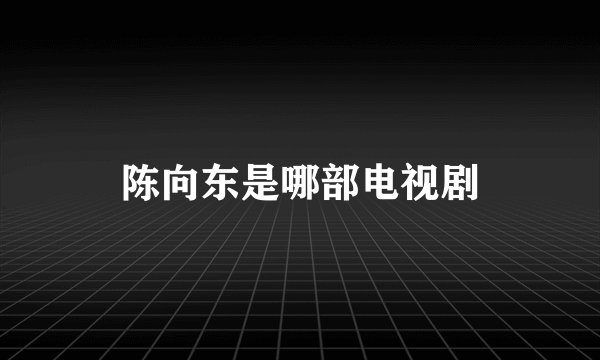 陈向东是哪部电视剧