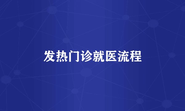 发热门诊就医流程