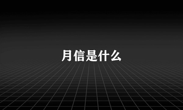 月信是什么