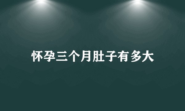 怀孕三个月肚子有多大