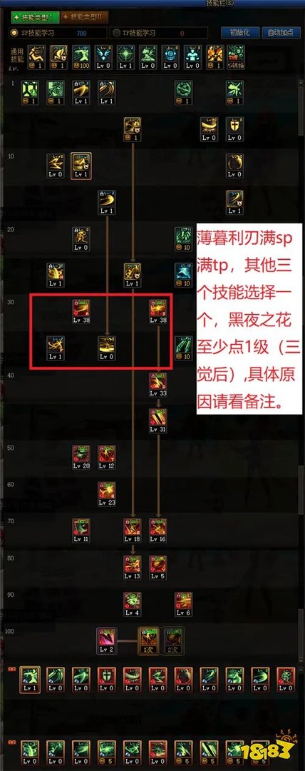 DNF刃影100级加点推荐 刃影100级怎么加点